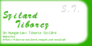 szilard tiborcz business card